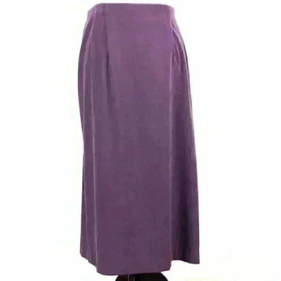 Long purple womens skirt size PL stretch career